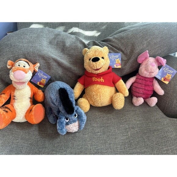 Winnie The Pooh Gund Plush- 3 New With Tags 1 Without - Picture 1 of 8